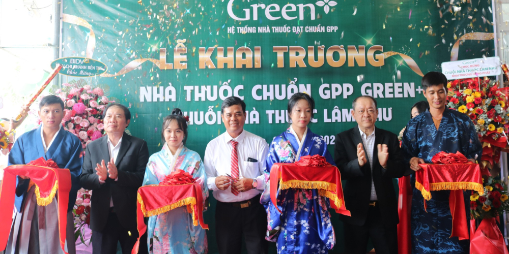 Green+ tổ chức khai trương Nhà thuốc chuẩn GPP Green+ chuỗi Nhà thuốc Lâm Như tại số 153/2 ấp Giao Hòa A, xã Giao Thạnh, huyện Thạnh Phú, tỉnh Bến Tre